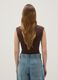Brown stretch fabric bodysuit regular fit_2
