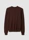 Maglia marrone in misto viscosa e lana regular fit_2