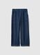 Blue denim jeans in 100% lyocell with elasticated waist, relaxed fit_4