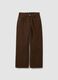 Brown straight-fit pure cotton jeans_4
