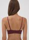 Brown stretch microfibre bralette bra with removable padding_2