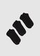 Black ankle sports socks tripack_0