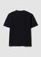 Black pure cotton crew-neck T-shirt with a relaxed fit_2