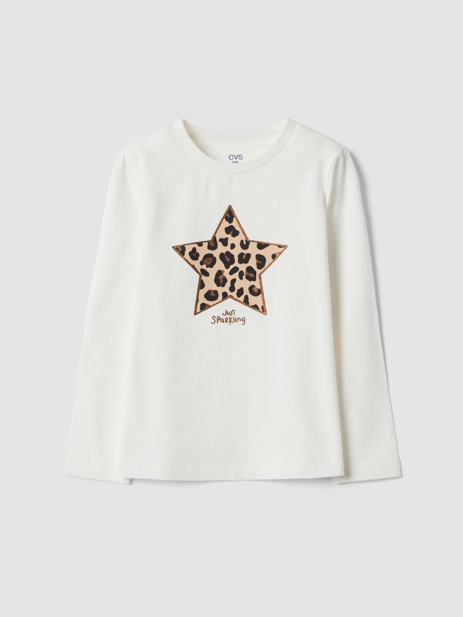 White stretch organic cotton crew-neck T-shirt_0