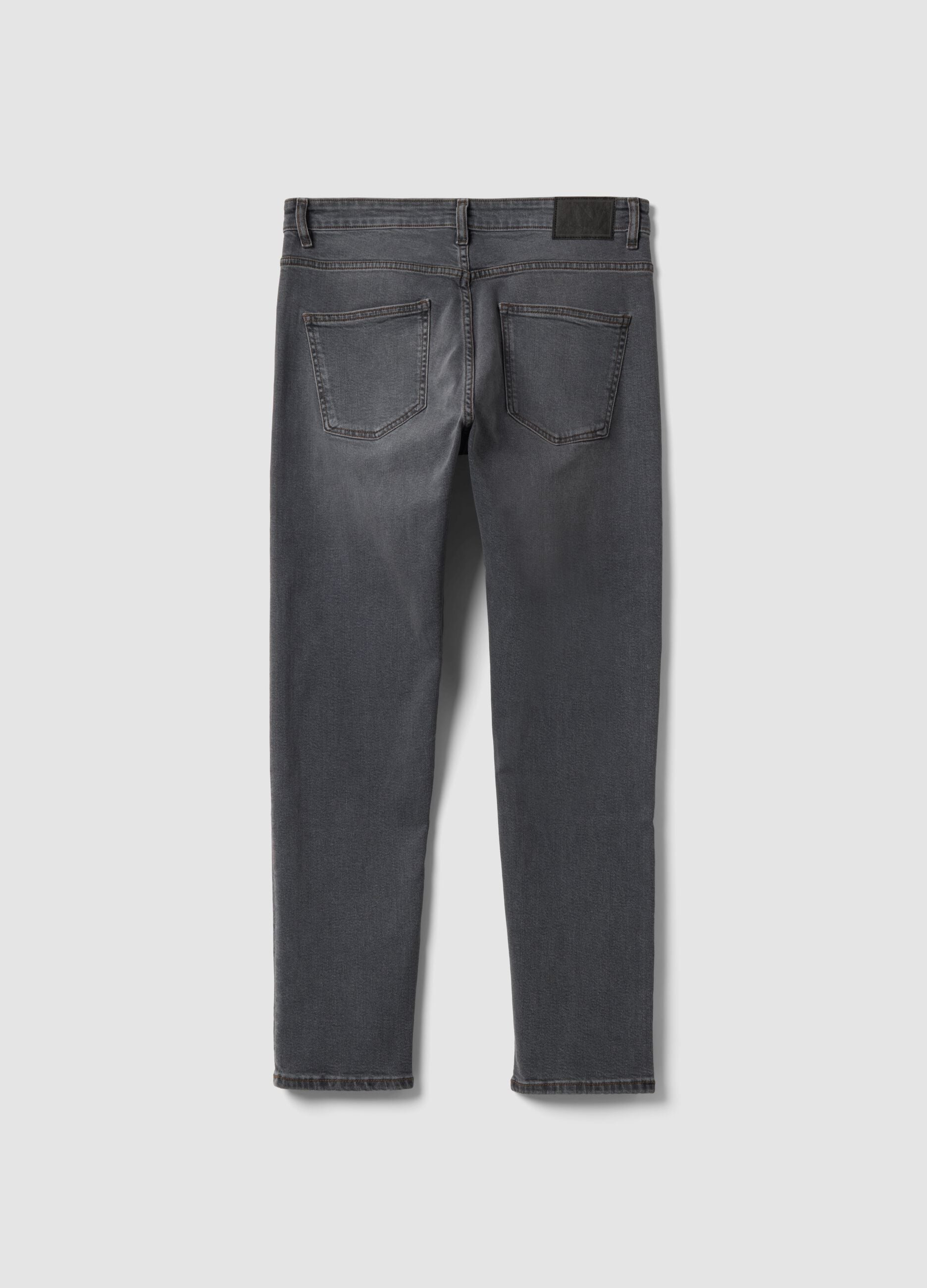 Grey slim-fit stretch cotton jeans