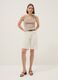 Beige regular fit tank top with metallic appliqu&eacute;s_1