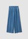 Light blue wide-leg denim trousers in pure lyocell_4