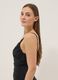 Black draped stretch swimsuit with shaping effect_3