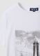 White pure cotton T-shirt with graphic print, regular fit_5