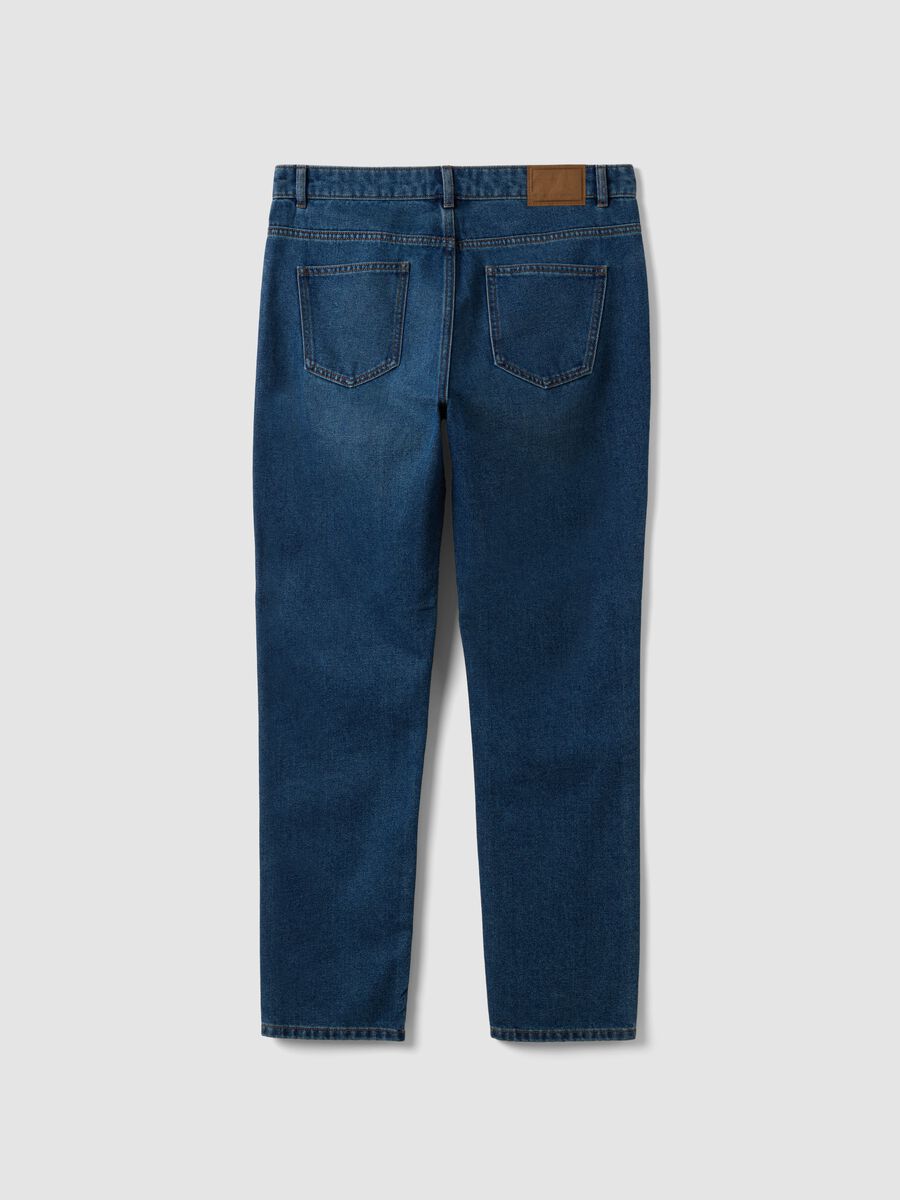 Blue denim slim-fit jeans in cotton and viscose blend_2