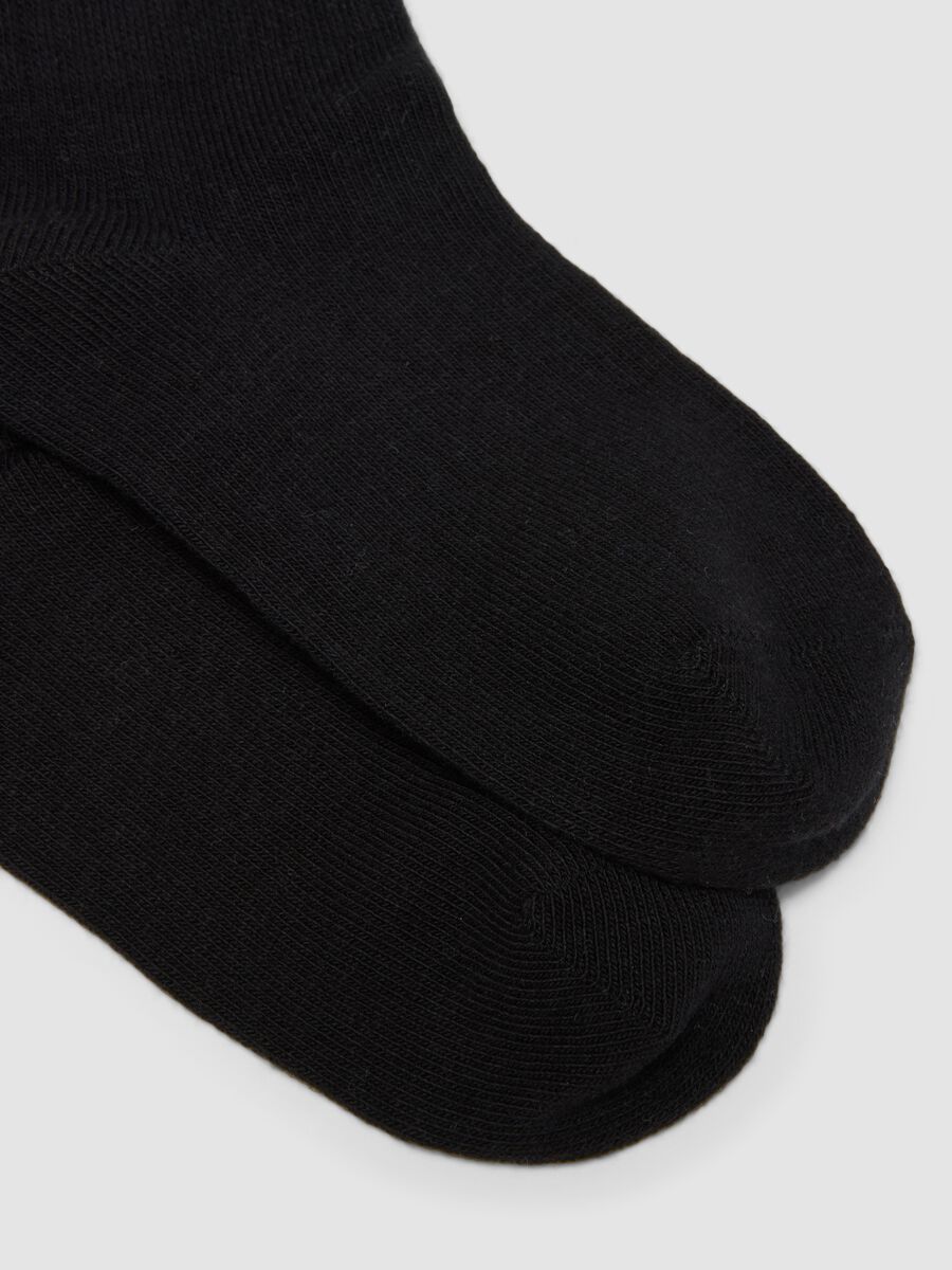 3-pack of white short socks in stretch organic cotton for girls_2