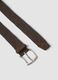 Brown braided cotton-blend belt_1
