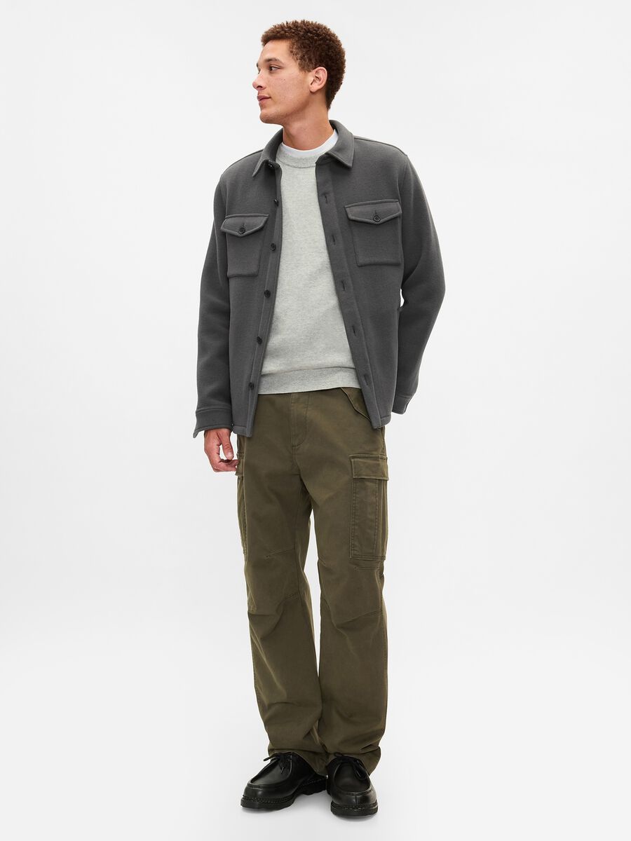 Utility shacket in wool blend_1
