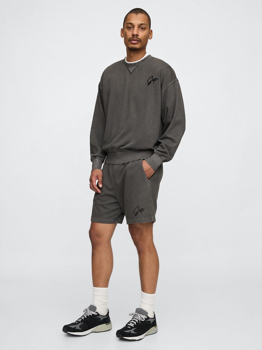 Grey Gap Cotton Blend Shorts_0