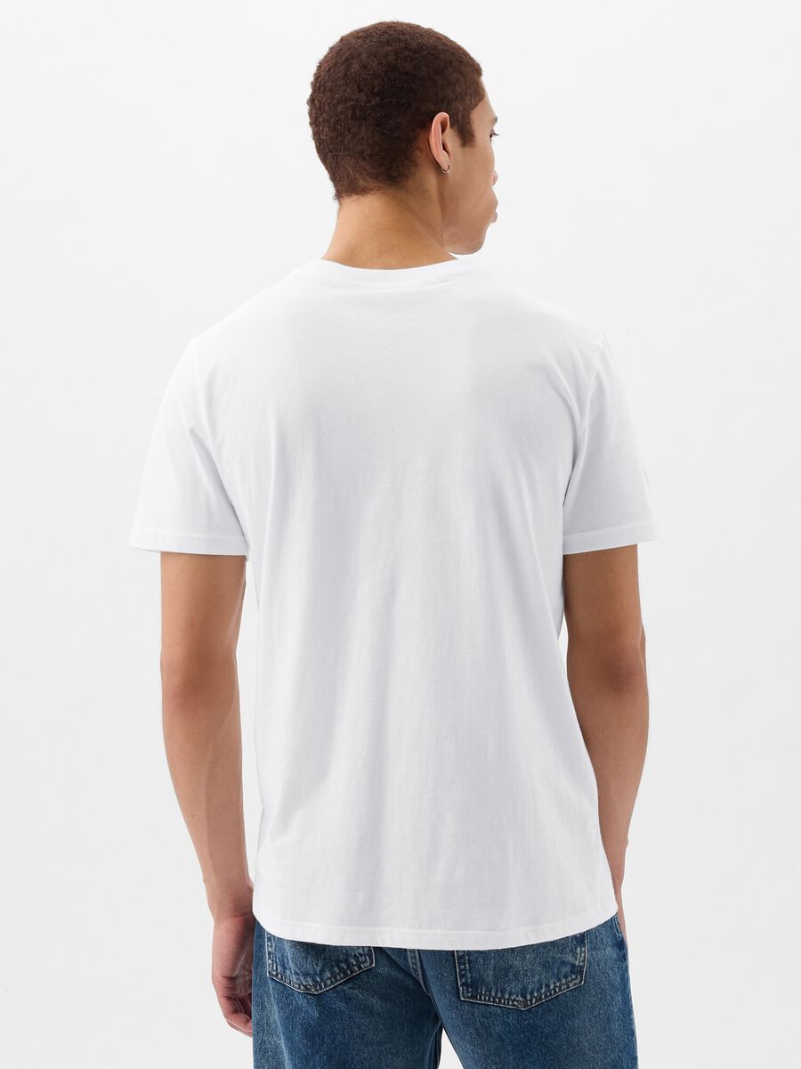 Cotton T-shirt with pocket and logo patch_3