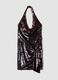 Brown sequin stretch-fabric dress_4
