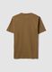 Brown regular-fit T-shirt in pure organic cotton jersey_5