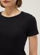Black pure cotton regular fit T-shirt with contrast stitching_3