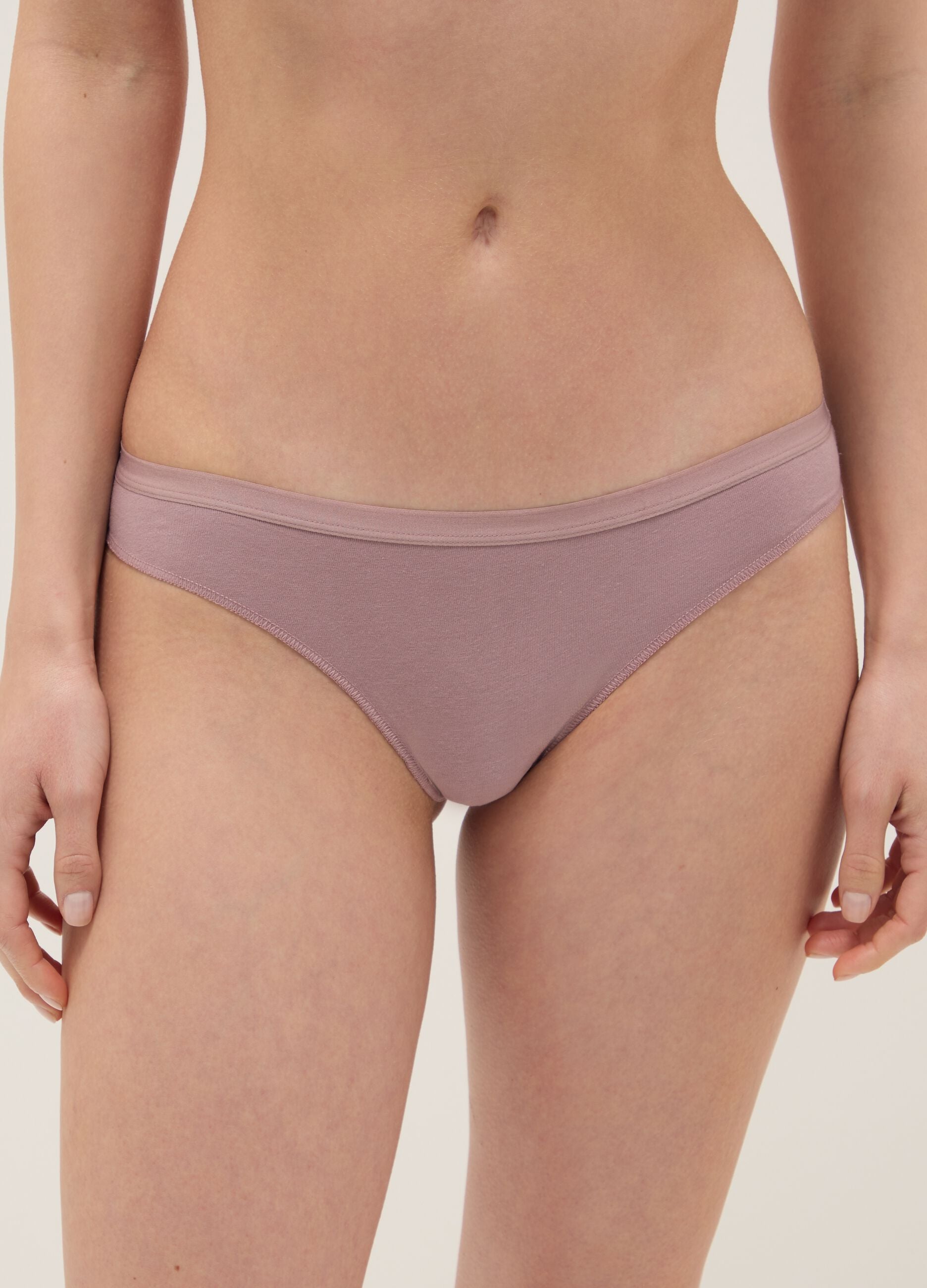 Twin-pack multicolour regular fit stretch cotton Brazilian briefs