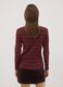 Brown striped pure cotton crew-neck T-shirt_3