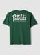 Green pure cotton Peanuts print T-shirt, relaxed fit_5