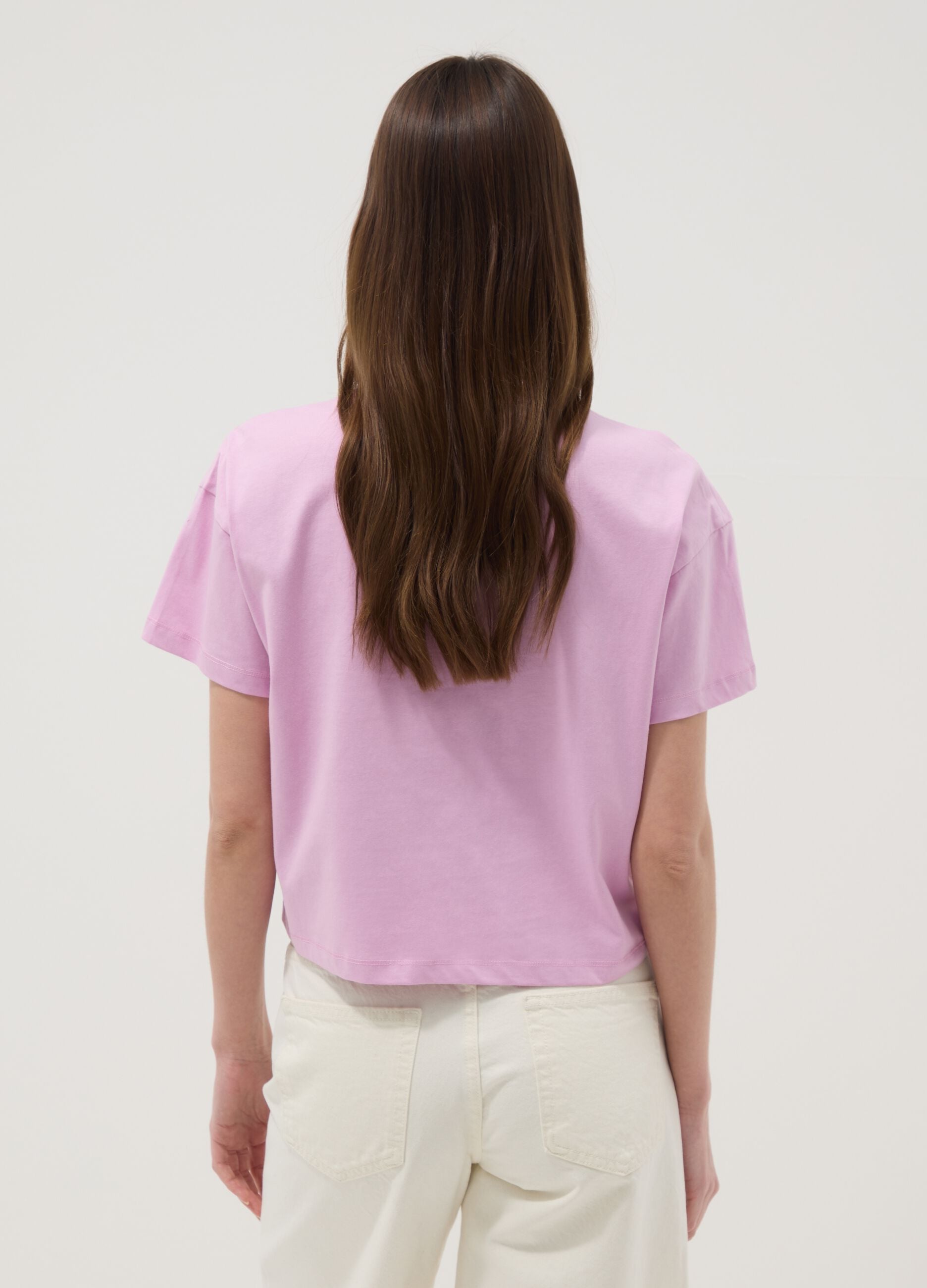 Regular fit pink pure cotton T-shirt with Patrick Star print