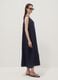 Long blue pure linen dress, regular fit_1