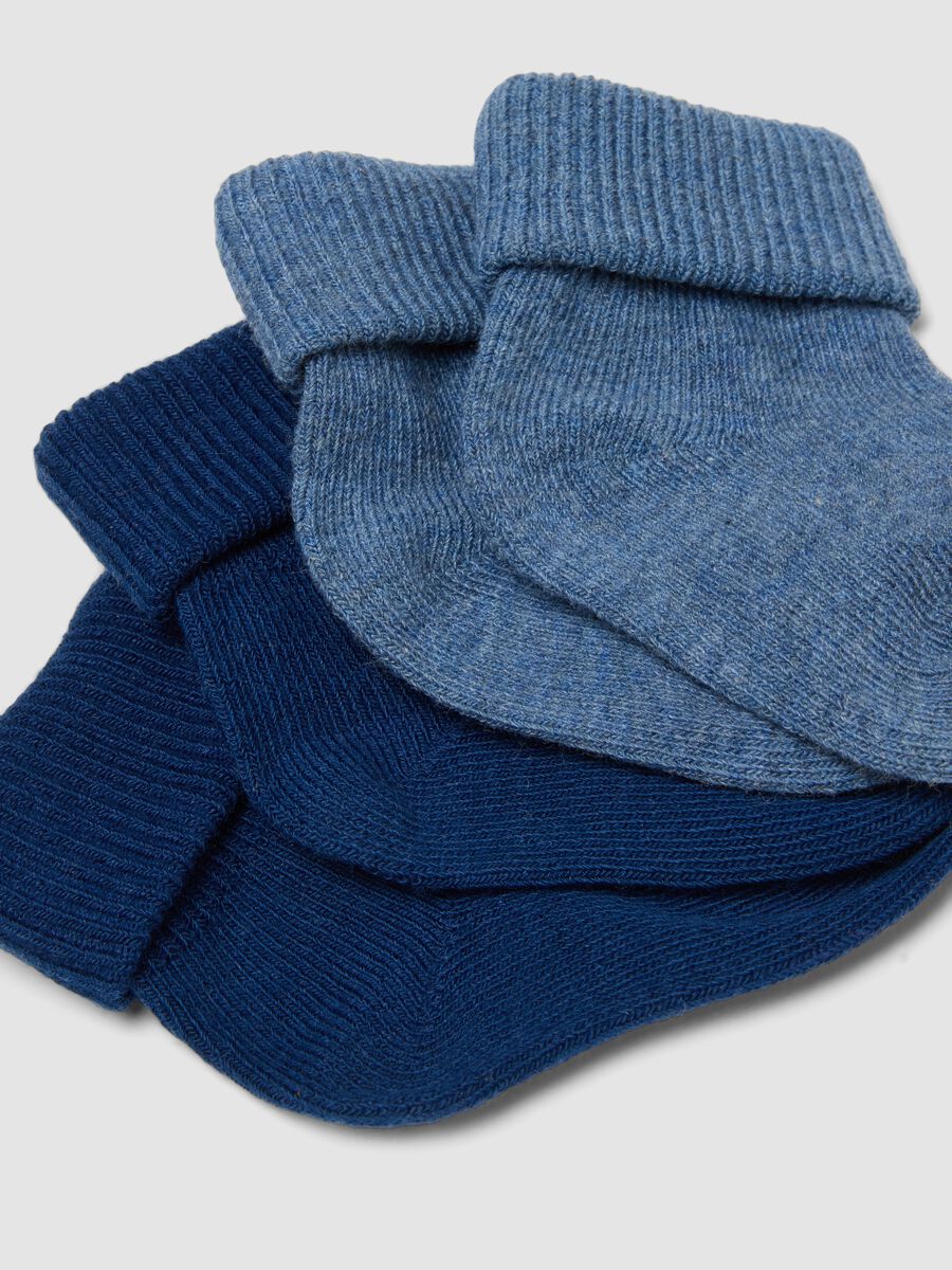 3-pack of multicolour short socks in organic cotton blend for babies and toddlers_1