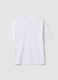 T-shirt over fit bianca in puro cotone a maniche corte_4