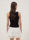 Blue stretch cotton tank top with studs_2