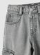 Girl's regular fit grey pure cotton trousers_2