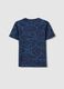 T-shirt in puro cotone blu regular fit per bambino con stampa_1
