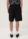 Black cotton cargo Bermuda shorts &ndash; baggy fit_2