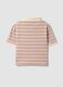 Pink striped stretch-cotton cropped polo shirt, regular fit_1