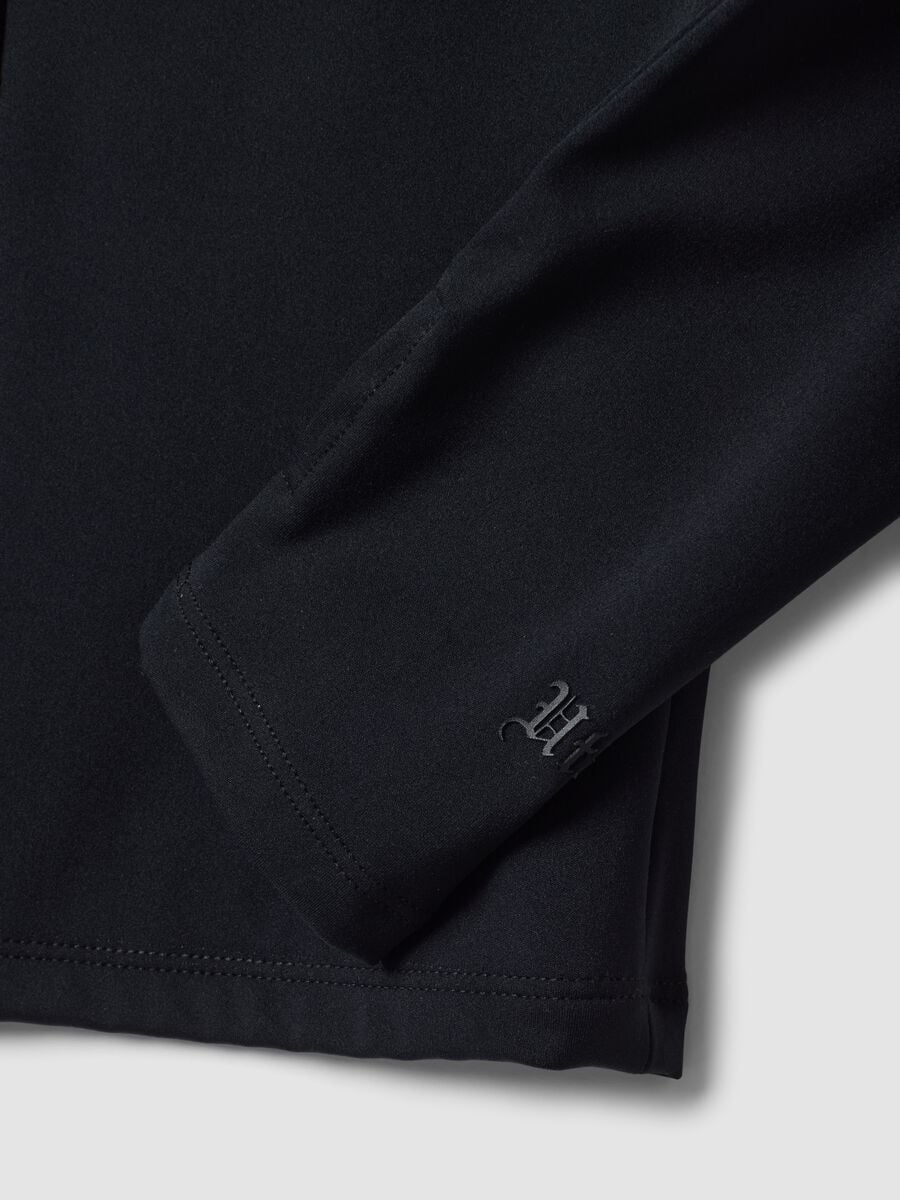 Black Fitted Full-Zip Yoga Hoodie_7
