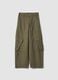 Girls&rsquo; green pure cotton straight-fit cargo trousers_3