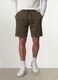 Green cotton-blend shorts with elasticated waistband, regular fit_1
