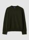 Green stretch wool crew-neck jumper_4