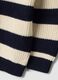 Blue striped pure cotton crew-neck jumper for baby boy_3