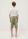 Green pure cotton shorts for boys regular fit_1