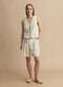 Beige viscose-linen blend shorts, regular fit_0
