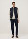 Gilet blu regular fit con zip integrale_0