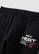 Black cotton-blend joggers with Miami Heat print_5