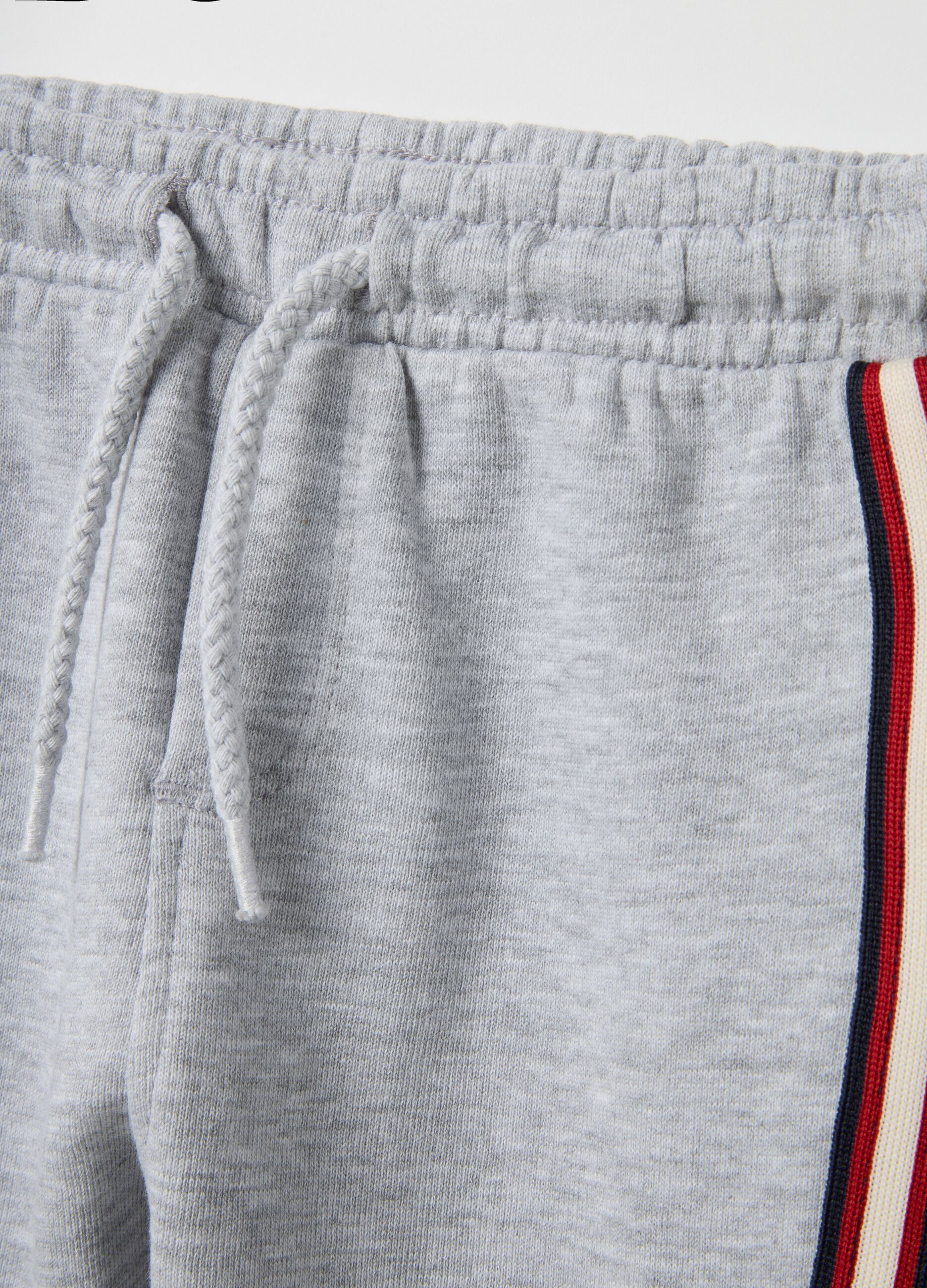 Grey pure cotton jogger trousers for baby regular fit