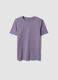 Purple crew-neck T-shirt in pure organic cotton, regular fit_0