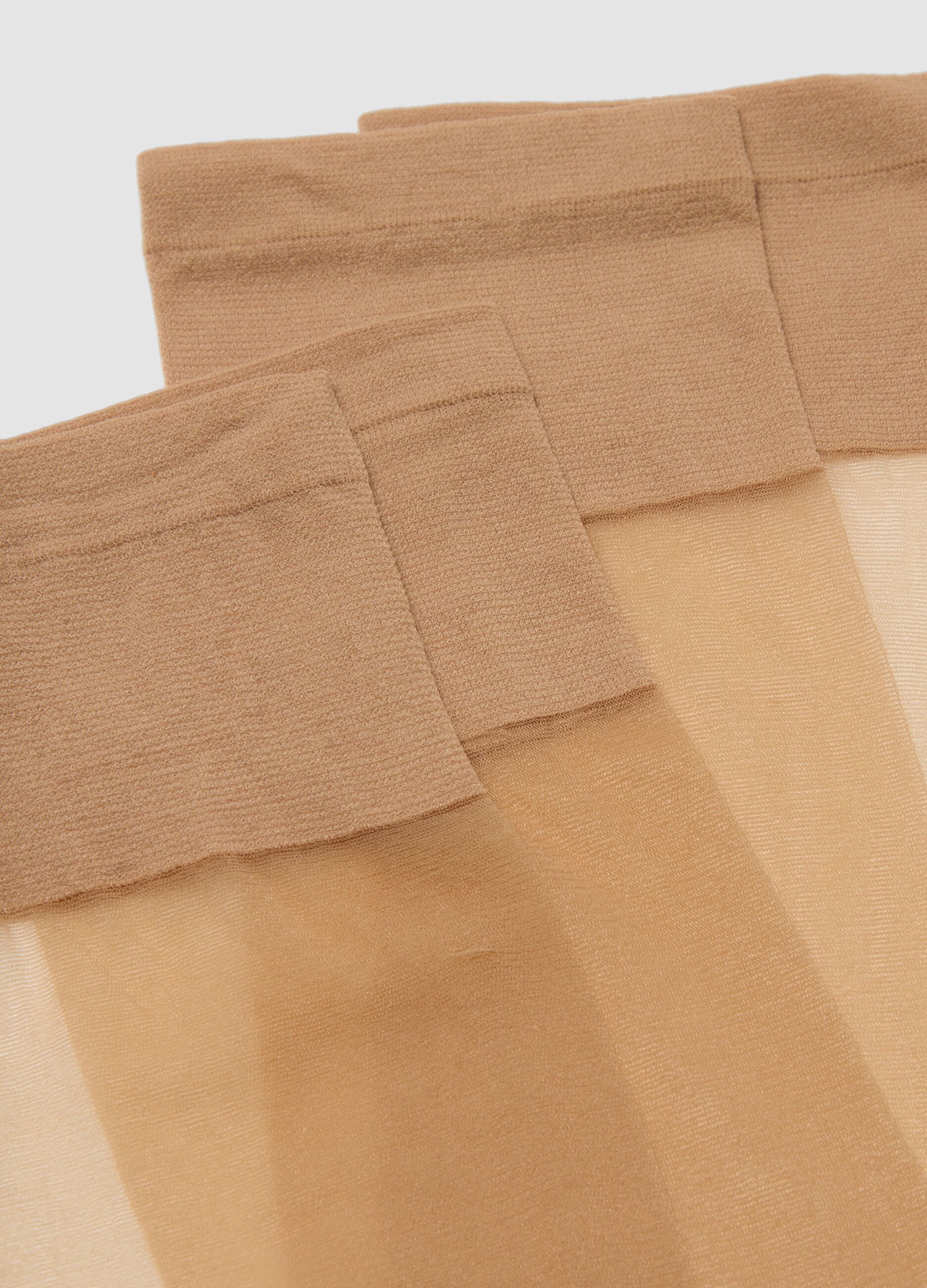 Beige stretch fabric pop socks 2-pack