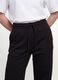 Black cotton-blend joggers with elasticated waist, regular fit_1