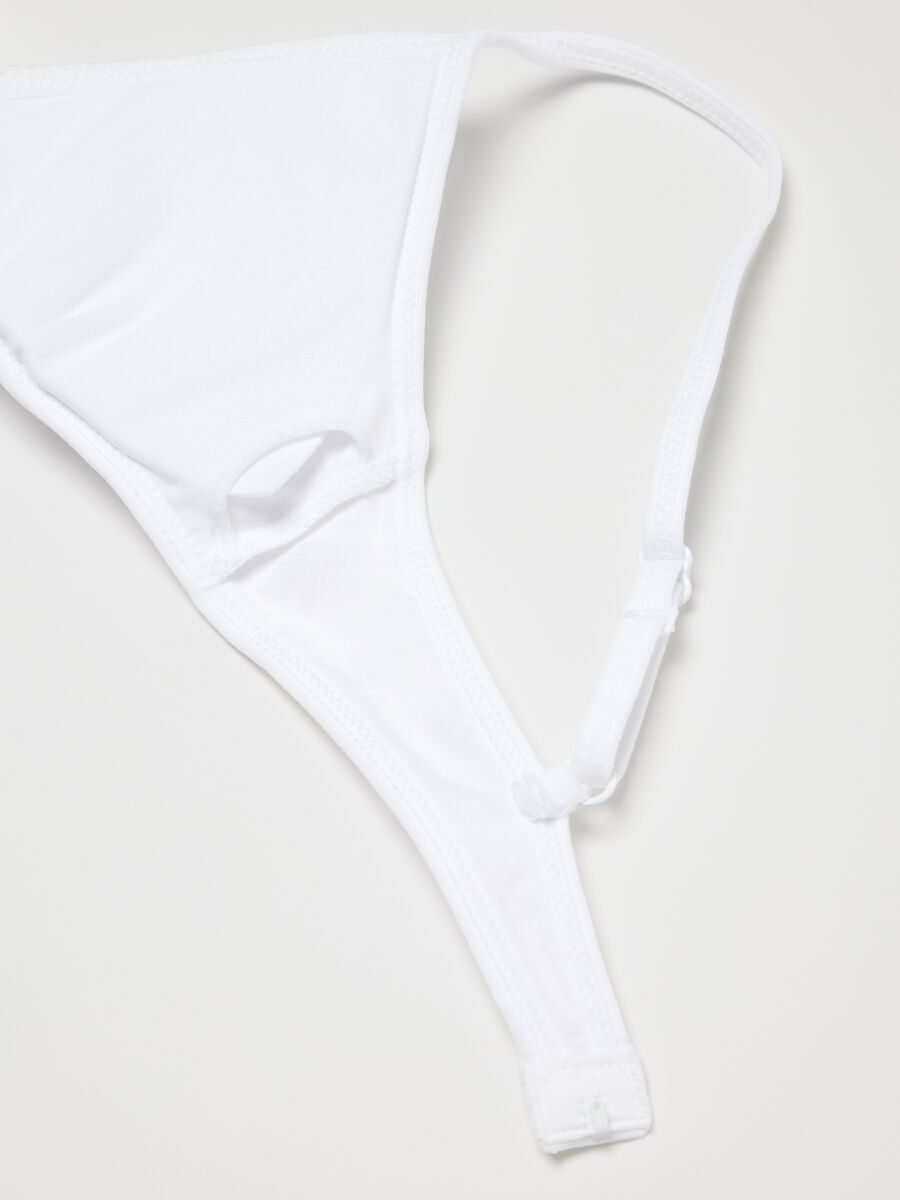 Girls' white stretch cotton triangle bra_3