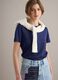 Blue pure linen short-sleeve T-shirt, regular fit_0