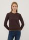 Brown long-sleeved viscose-blend jumper_2